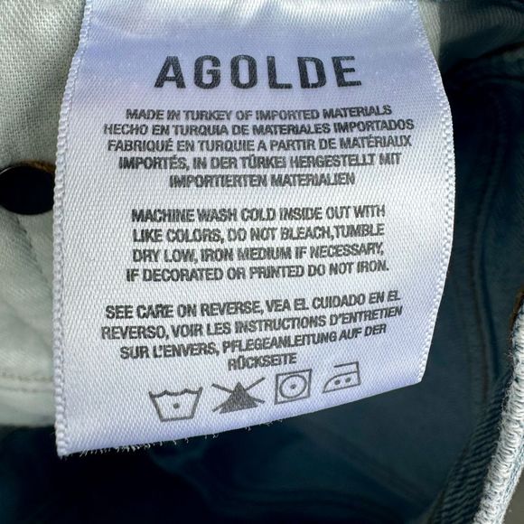 AGOLDE Pinch Waist High Rise Kick In Riptide Size 28 - Picture 10 of 10